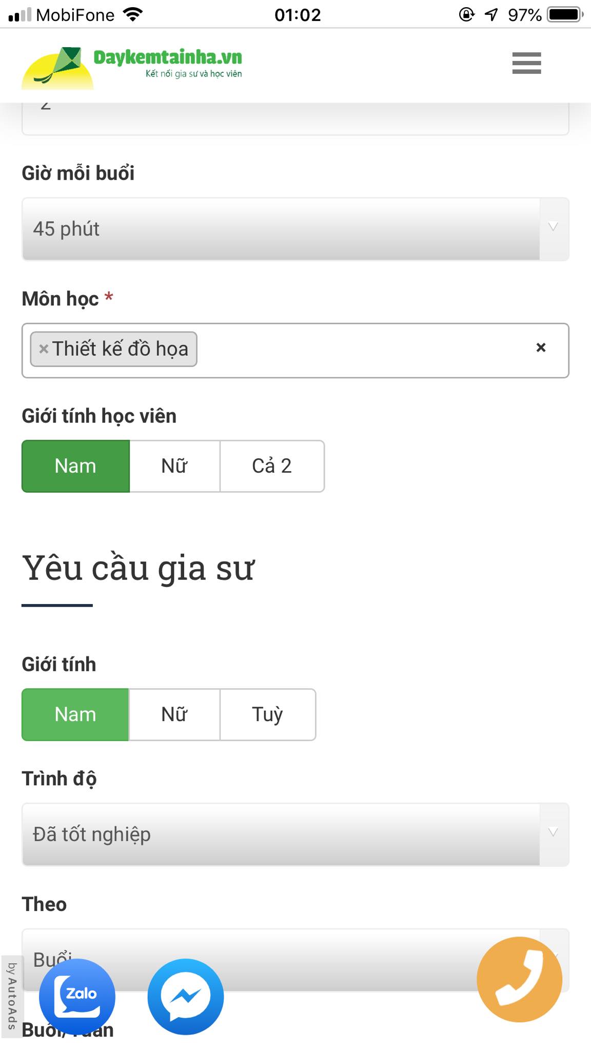 Học phí Thiết kế đồ họa